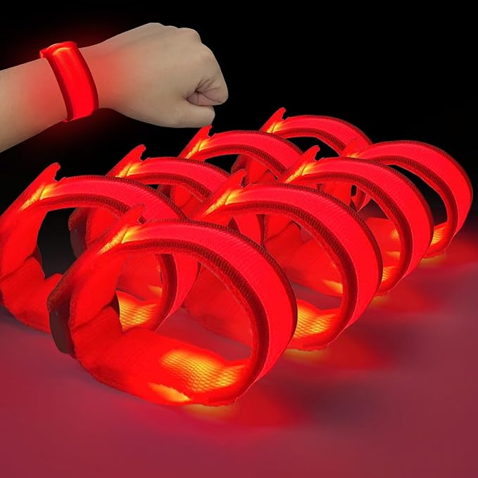 M.best 8pcs LED Light Up Bracelets Glow Flashing Wristbands Glow in The Dark Party Supplies for Wedding, Raves, Concert, Camping,Sporting Events, Party