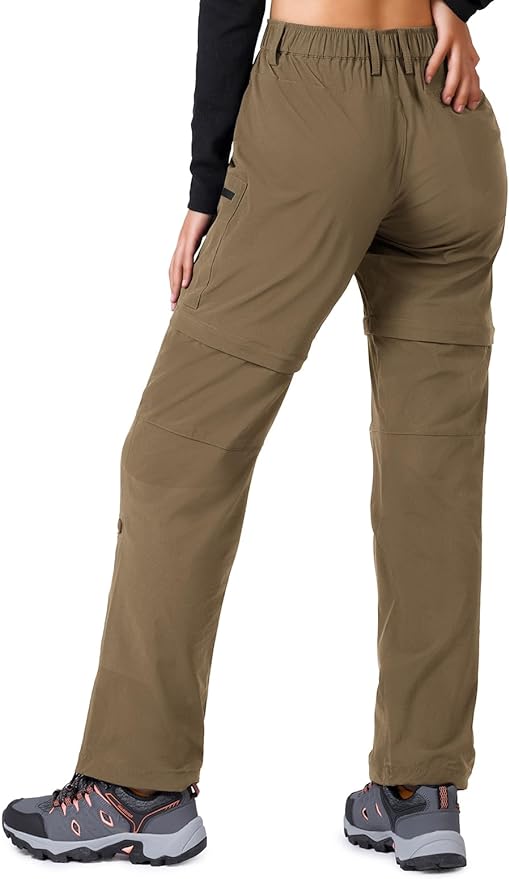Cycorld Women's-Hiking-Pants-Convertible Quick-Dry-Stretch-Lightweight Zip-Off Outdoor Pants with 5 Deep Pockets