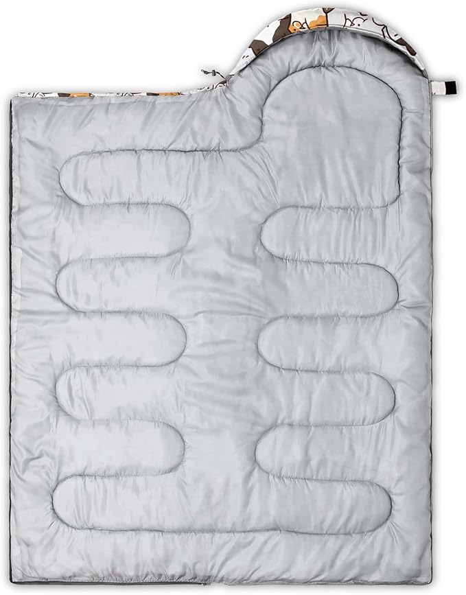 QOOMO Camping Sleeping Bags,3 Season Warm & Cool Weather,Lightweight,Waterproof Sleeping Bags for Adults & Kids,Traveling,and Outdoors,Camping Gear Equipment