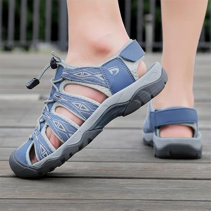 Dannto Women's Sport Hiking Sandals Closed Toe Outdoor Athletic Walking Sandal Lightweight Summer Water Shoes