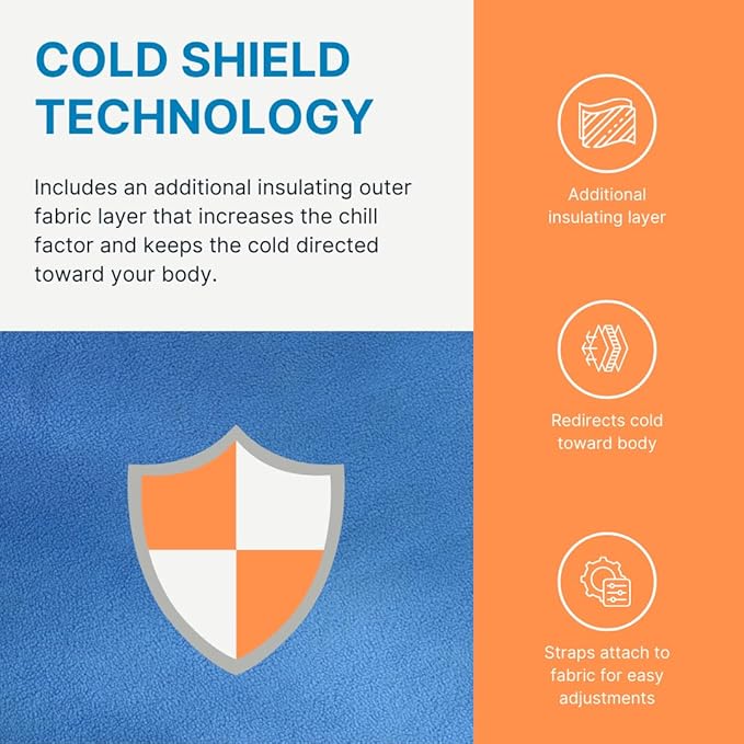 FlexiKold Neck Ice Pack Wrap with Straps Reusable, Flexible Neck Pain Relief, Cold Compress, Cooling Wraps - 6301-COLD-STRAP