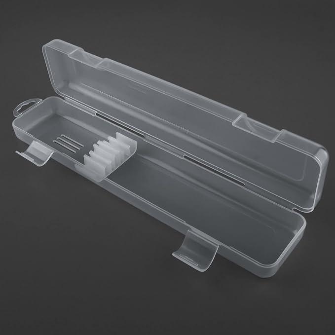 OriGlam Transparent Tableware Storage Case, Portable Flatware Utensil Box, Clear Cutlery Organziers Container for Spoon Fork Chopsticks for Travel Camping Picnic (B)