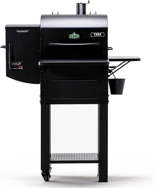 Authentic Green Mountain Grills GMG Rolling Cart for Trek & 2.0 Portable Pellet Grill - Easy Mobility & Storage Solution - Powdercoated Black