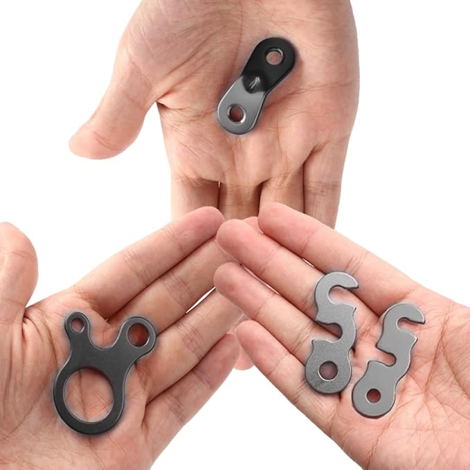 36 Pieces Tent Rope Tensioner - 3 Types Alloy Guyline Tensioner Camping Tent Guyline Cord Adjuster Combination Camping Gear (Black, Standard)