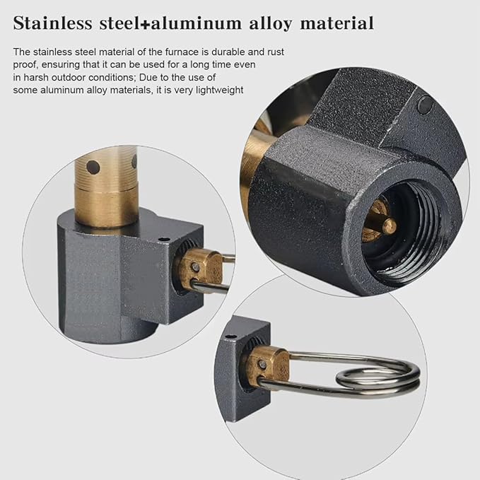 Outdoor Gas Stove Camping Burner Portable Mini Folding Stove Gas Heater Survival Furnace Foldable Furance Head for Picnic Cooker 49g Maximum firepower of BRS-3000T Stove