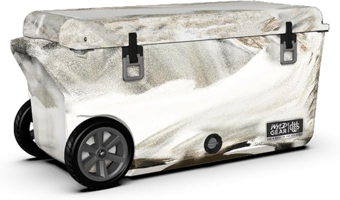 Wyld Gear 75qt Freedom Series Cooler with Wheels – Durable, High-Performance Ice Retention, Portable with Tow-and-Stow Handle – Ideal for Outdoor Adventures, Tailgating, and Camping