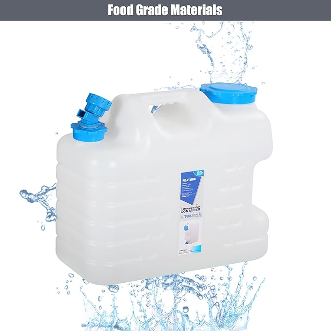 RedSwing 4.9 Gallon/18.5L Portable Water Container with Spigot, Water Storage Carrier for Camping Outdoor Hiking Backpacking, BPA Free