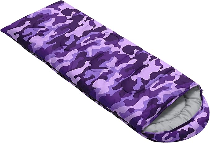 Sleeping Bags for Adults and Kids Backpacking Camping Sleeping Bags for Girls and Boys Lightweight Waterproof Cold/Warm Sleeping Bag for All Season