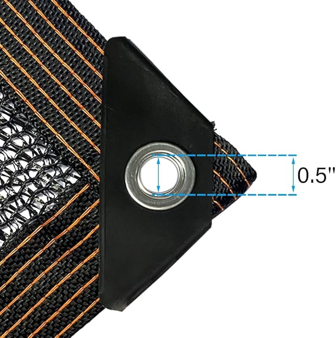 winemana 40% Black Shade Cloth, 20 x 20 FT Durable Mesh Tarp with Grommets, Resistant Garden Sun Shade Netting, Shading Antifreezing for Pergola, Greenhouse, Plants Growing, Chicken Coop