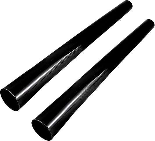 Vacuum Extension Tubes, 1.25 Inch Diameter, 14.76 Inch Length - Black | Compatible with 1-1/4 Inch Hose Wet/Dry Vacuum Cleaners | Versatile Tool (Black, 2 P 17.71 ")