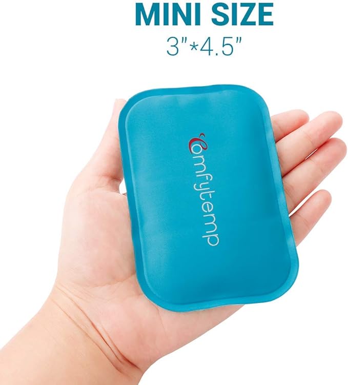 Small Ice Packs, 6 Pcs, Reusable Mini Gel Cold Packs for Injuries, Hot Cold Compress for Kid's Boo Boos, Headaches, Wisdom Teeth, Breastfeeding, Pain Relief, Fever, Mosquito Bite, First Aid 3" X 4.5"