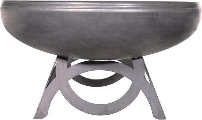 Liberty Fire Pit – Ohio Flame Wood Burning Outdoor Fire Pit - 30" Diameter with Curved Base (Made in USA)