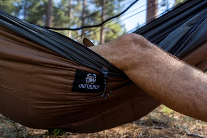 OneTigris Hideout Hammock Underquilt, Lightweight 4 Season Hammock Gear for Camping, Hiking, Backpacking, Travel, Beach, Backyard, Patio, Portable