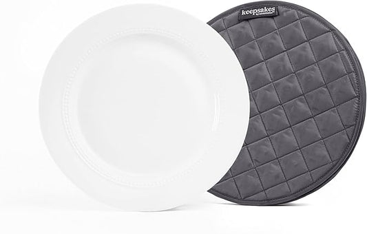 Covermates Keepsakes - Quilted Divider Set - Set of 4 - Scratch & Breakage Protection - Stain Resistant - Machine Washable - China Storage, Slate