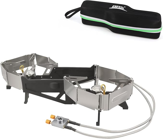 BRS-32 Portable Camping Stove, Foldable, Adjustable Control, and Carrying Case Included - Experience Hassle-Free Outdoor Cooking
