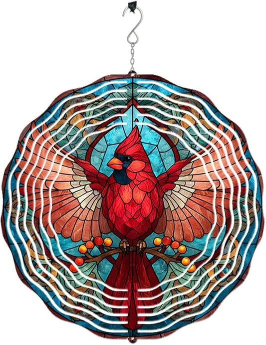 3D Wind Spinner for Garden - 10inch Stainless Steel with Double-Sided UV Printing | High-Resolution Images | Weather-Resistant Outdoor Spinning Decor for Patio, Yard & Gifts (Eagle)