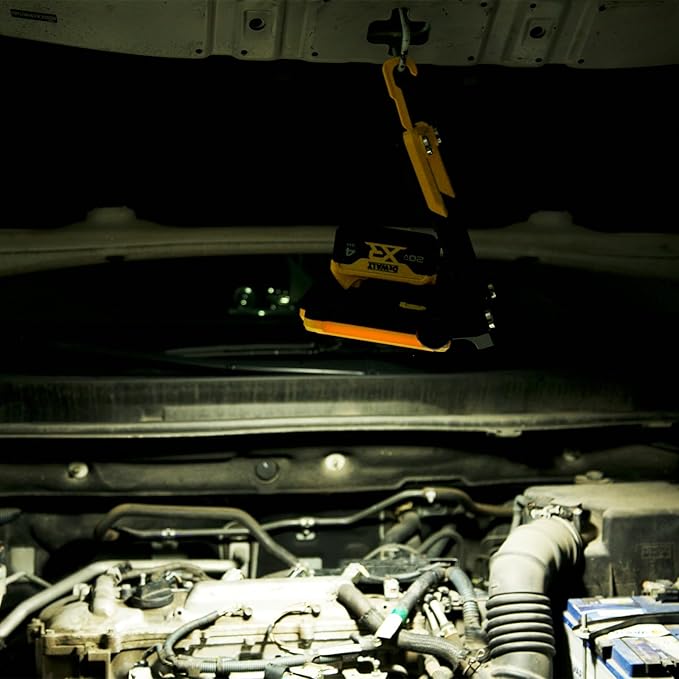 Cordless 25W 4000lm LED Magnetic Work Light Compatible for Makita, Dewalt, Milwaukee, Bosch, Black and Decker, Porter Cable, Stanley 18-20V Battery, Black (AC Power Adapter Included)