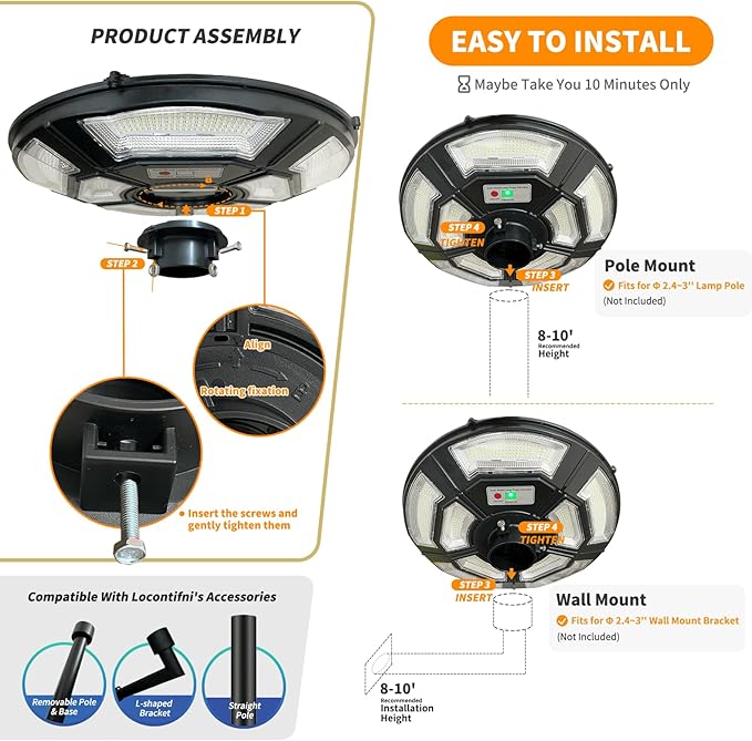 Outdoor Solar Lamp Post Light with Motion Sensor, Dusk to Dawn IP65 Waterproof, 750 LEDs Solar Powered Lamp Pole Light Fixture with Remote for Garden, Yard, Pathway, Street Outdoor Lighting