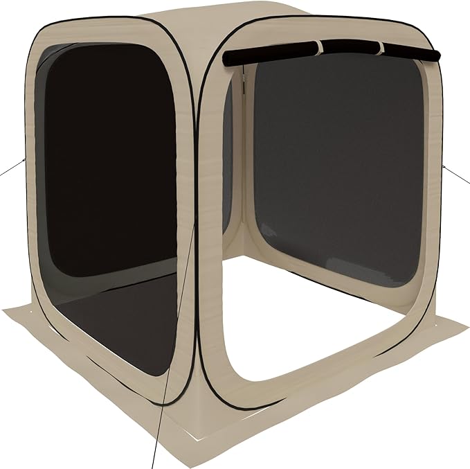 HOOYEAH Pop-up Tent Screenhouse, Portable Screened Tent Camping Canopy Foldable Instant Screen Room Outdoor Gazebo with Mosquito Net for Patio, Backyard, Garden and Outdoor Activities, 6x6