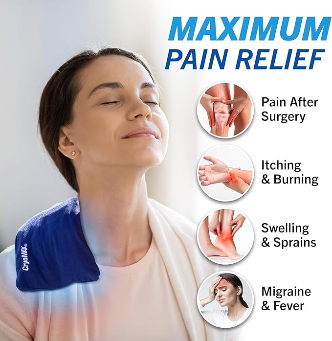 Cryo-Max Cold Pack, 8 Hour Reusable Cold Therapy Ice Pack for Elbows, Knees, Neck + More, Medium, 6" x 12" (1 Count)