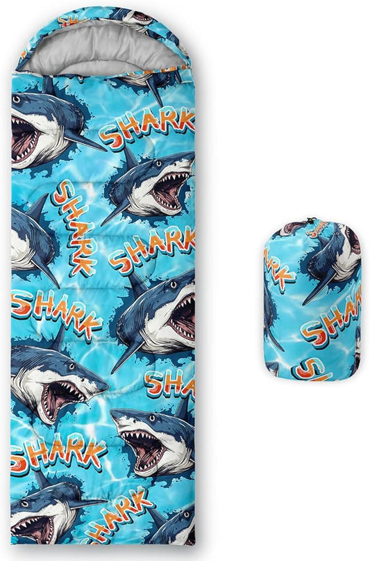 HOSIMA Dear Hunting Pattern Cold Weather Sleeping Bags for Adults,Black Light Weight Sleeping Bags for Kids Adults,WaterProof Sleeping Bags for Outdoors Hiking.