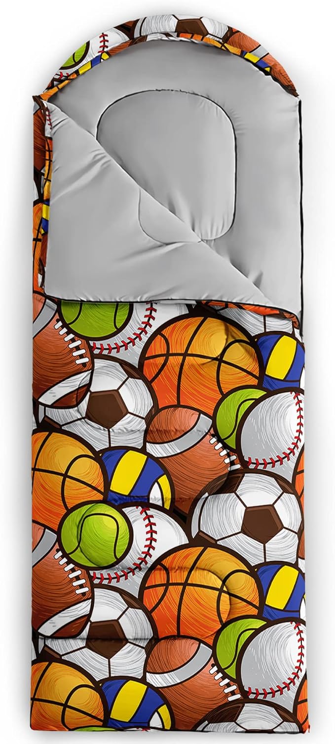 QOOMO Camping Sleeping Bags,3 Season Warm & Cool Weather,Lightweight,Waterproof Sleeping Bags for Adults & Kids,Traveling,and Outdoors,Camping Gear Equipment