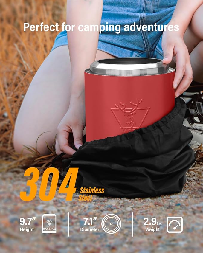 YEFU Tabletop Fire Pit 9.7 x 7.1 in, Low Smoke Camping Stove for Outdoor & Patio, Fueled by Pellets or Wood, Safe Burning Table Top Firepit, with Travel Bag & 2 Mini Sticks & Fireproof Mat, Red