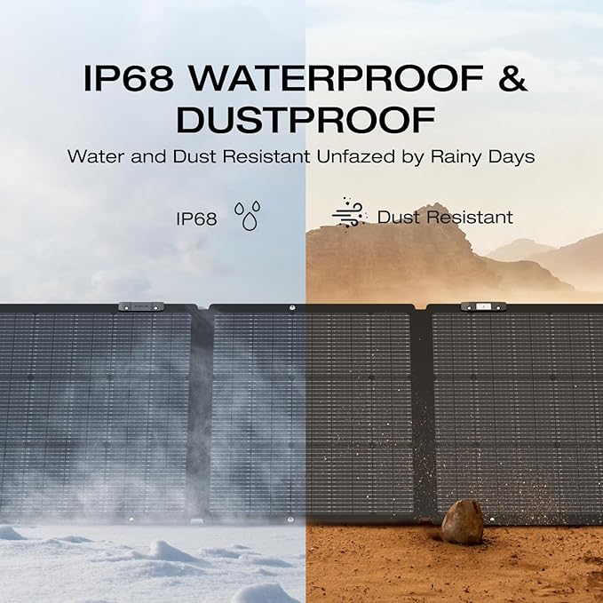 EF ECOFLOW Solar Generator RIVER 2 Pro 768Wh Portable Power Station & 160W Portable Solar Panel LiFePO4 Battery 70 Min Fully Charged, 4×AC, For Camping, RV, Home Backup