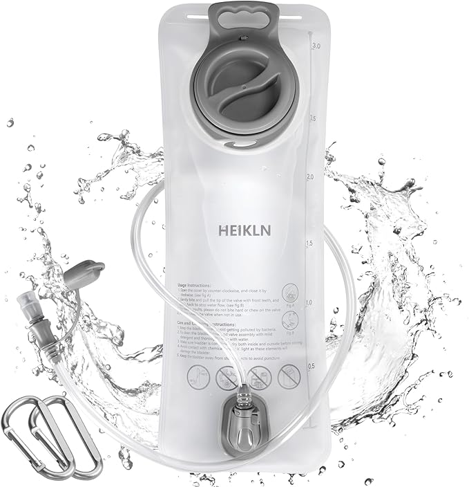 Hydration Bladder 1.5L-2L-3L,Leak Proof Water Reservoir, BPA Free Military Water Storage Bladder Bag Hydration Pack Replacement Easy Clean for Bicycling Hiking Camping Hunting Running