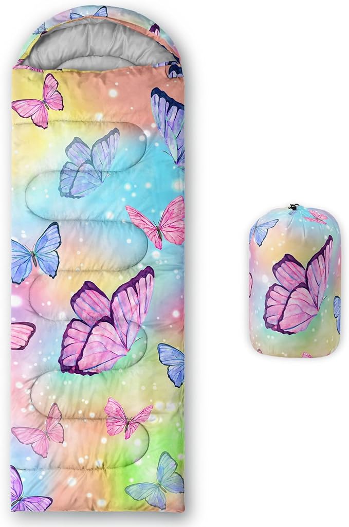 Kids Sleeping Bag for Boys Girls,3D Basketball Print-Lightweight Warm Portable Outdoor Indoor-Waterproof Cold Weather Resistant Sleeping Bag for Camping Hiking