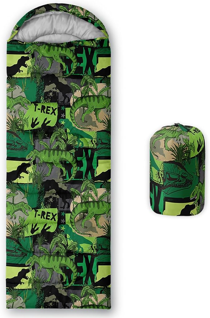 AILONEN Blue Glowing Basketball Sleeping Bag for Kids Boys,Warm and Cool Weather,Lightweight,Waterproof Backpacking,City Theme Ball Sports Sleeping Bag for Camping