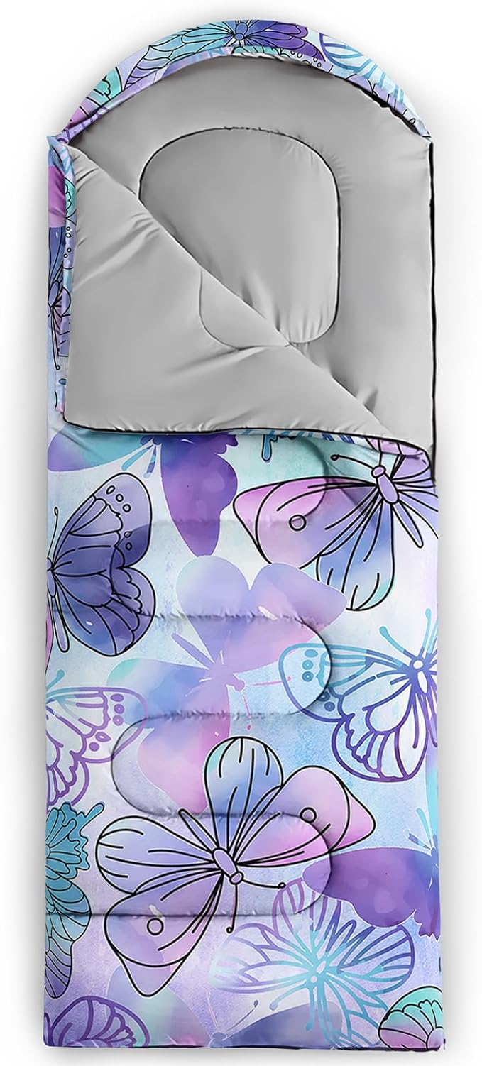 QOOMO Camping Sleeping Bags,3 Season Warm & Cool Weather,Lightweight,Waterproof Sleeping Bags for Adults & Kids,Traveling,and Outdoors,Camping Gear Equipment