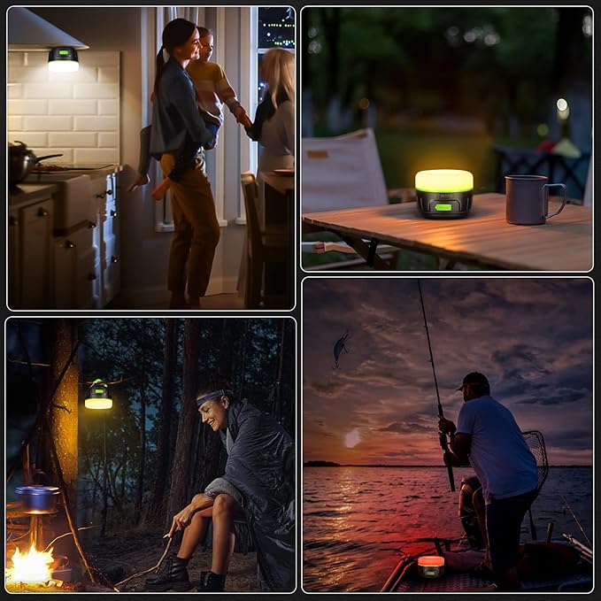 Sinvitron LED Camping Lantern Rechargeable with Remote Control - 1000LM 150H Runtime Tent Light, 5200mAh Water-Resistant Emergency Light for Hurricane Power Outages, Hiking Home