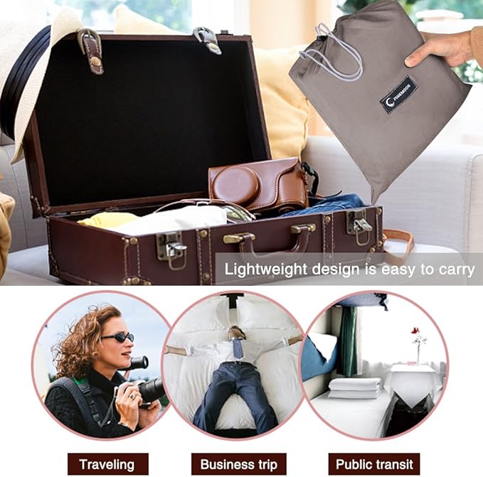 Sleeping Bag Liners Lightweight Travel Camping Sheet Sleep Bag Liner Adults Lightweight Warm Weather Hotel Compact Portable Sleeping Sack Indoor Outdoor Hostels Traveling Backpacking Hiking Blankets