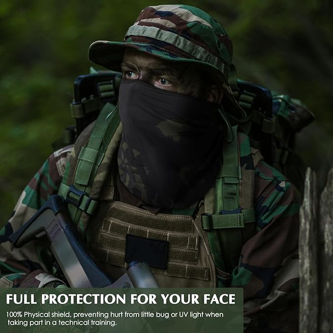 Achiou Balaclava Face Mask, Ski Mask for Men Women Football, Lightweight Sheisty, Ninja Shiesty Sun Hood UV Protector Cycling