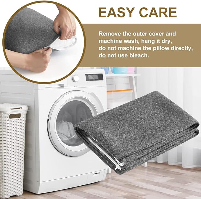 Ivellow Memory Foam Travel Pillow Compressible Camping Pillow for Sleeping Shredded Memory Foam Pillow Compact Firm Supportive Travel Pillow for Adults Kids Outdoor Backpacking Hiking Essential Gear-L