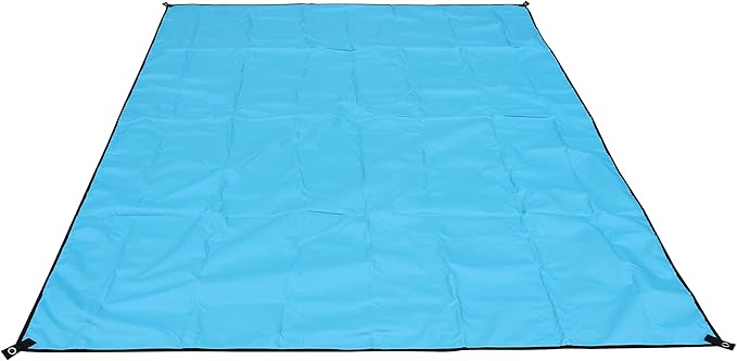 WoneNice 118 x 118 inches Waterproof Camping Tarp Footprint Ground Sheet - Lightweight, Durable UV & Rain Protection for Tents, Beach, Picnics, Car or Camping and Adventure, Sky Blue