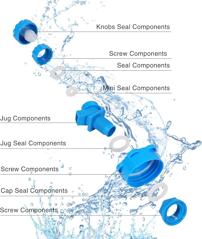 RedSwing 2 Pack 4.9 Gallon/18.5L Portable Water Container with Spigot, Water Storage Carrier for Camping Outdoor Hiking Backpacking, BPA Free