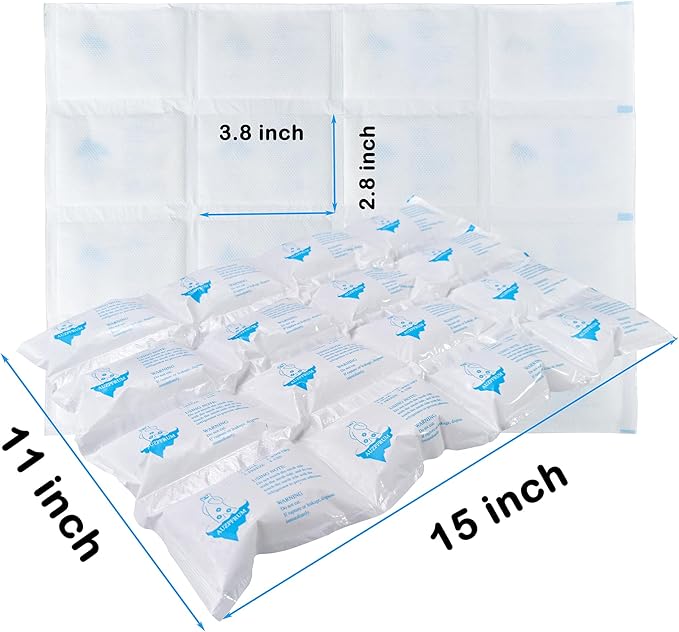 Dry Ice Packs for Shipping Frozen Food, Reusable Cold Ice Sheets for Coolers, Lunch Bag, Flexible Long-Lasting Ice Blanket Sheets for Shipping