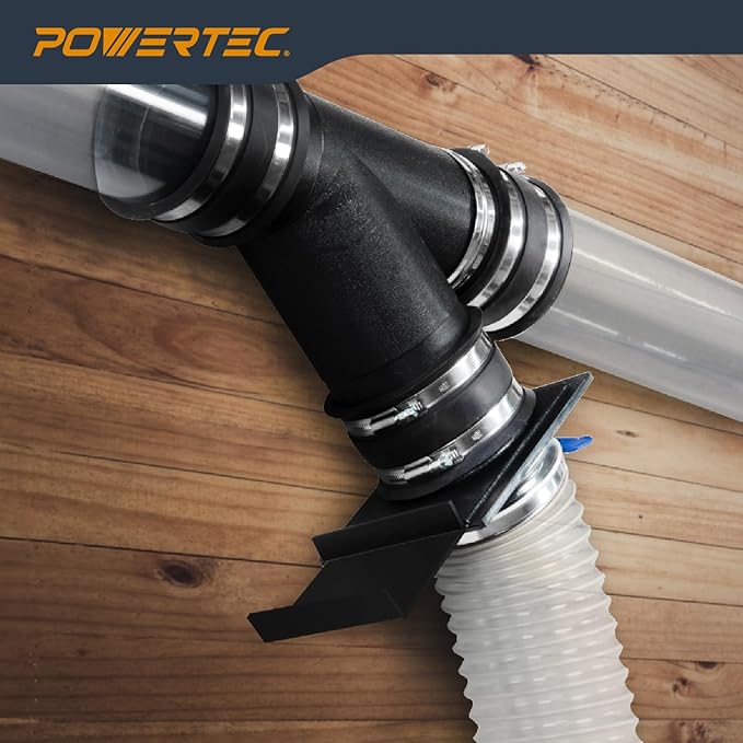 POWERTEC Clear PVC Pipe 6" x 36" Long, 4PK Rigid Plastic Tubing, Round Tube Compatible w/Dust Collection Fittings - Hose for Woodworking Tool, Dust Collection System or Cat Tree (70274-P4)