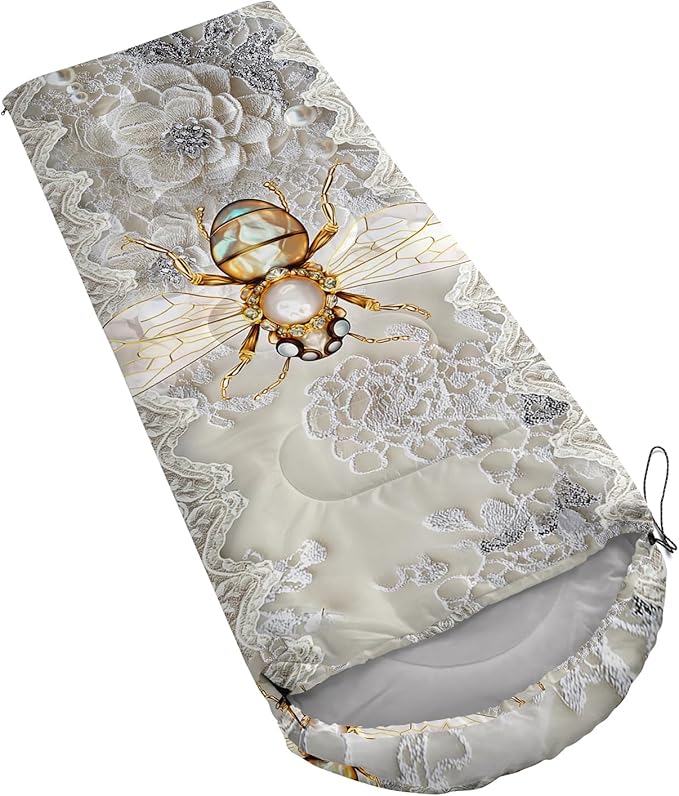 AILONEN Pink Lovely Rabbit Sleeping Bag for Girls Kids Adults,Warm and Cool Weather,Lightweight,Waterproof Backpacking,Cartoon Flowers Printed Bunny Sleeping Bag for Camping