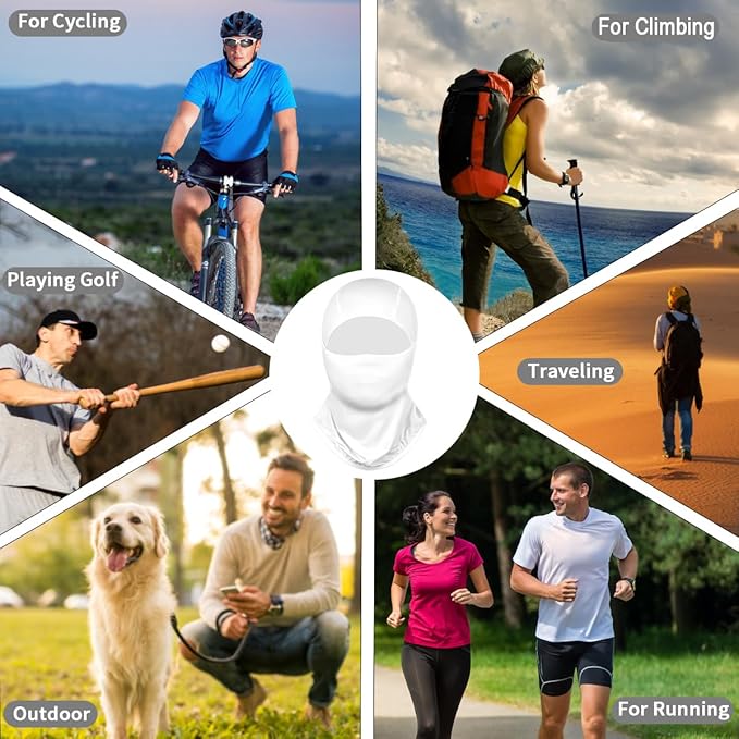 Achiou Balaclava Face Mask, Ski Mask for Men Women Football, Lightweight Sheisty, Ninja Shiesty Sun Hood UV Protector Cycling