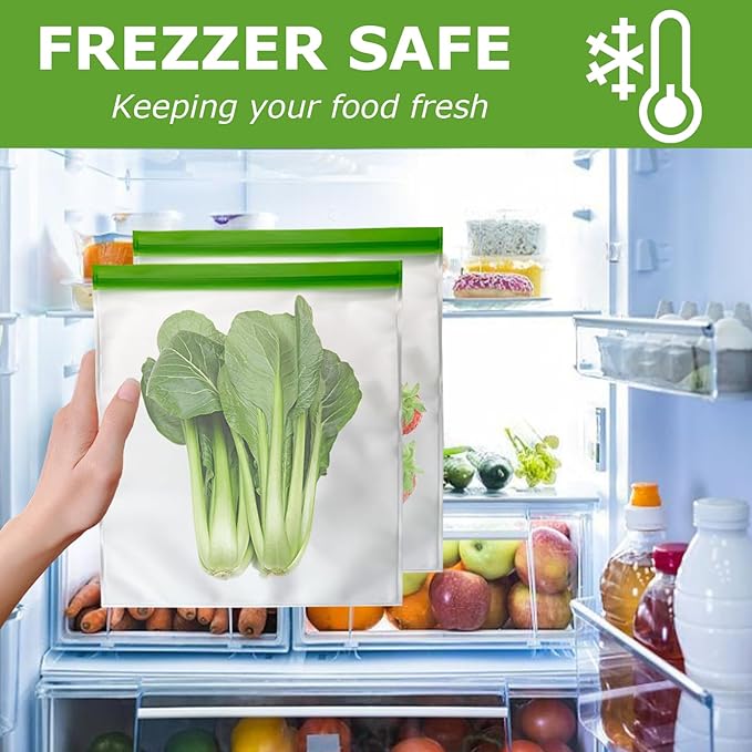 Odor Proof Food Storage Bags Reusable Bear Bags for Food Backpacking No-Odor Zipper Barrier Bags Fit Home Organization, Food Storage,Freezer Safe(10p-8.5x10in)