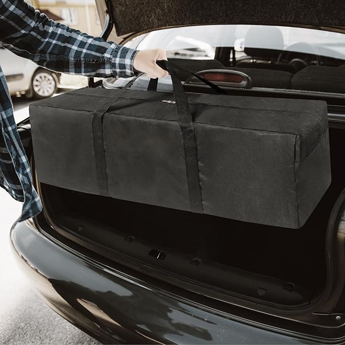 Extra Large Sports Duffle Bag-Zipper Duffel Travel Sports Equipment Bag,Travel Duffel Luggage Bag with Upgrade Zipper, Sturdy & Water Resistant (51" - Black)