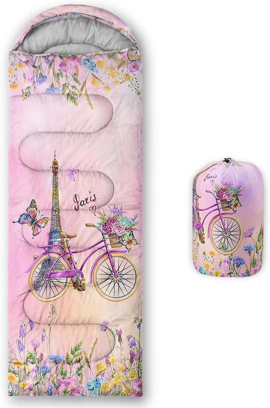 QOOMO Camping Sleeping Bags,3 Season Warm & Cool Weather,Lightweight,Waterproof Sleeping Bags for Adults & Kids,Traveling,and Outdoors,Camping Gear Equipment