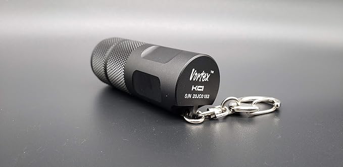 Vortex KC1 Outdoor rotary switch LED Aluminum Lithium dry battery edc light weight water resistance high lumens keychain flashlight