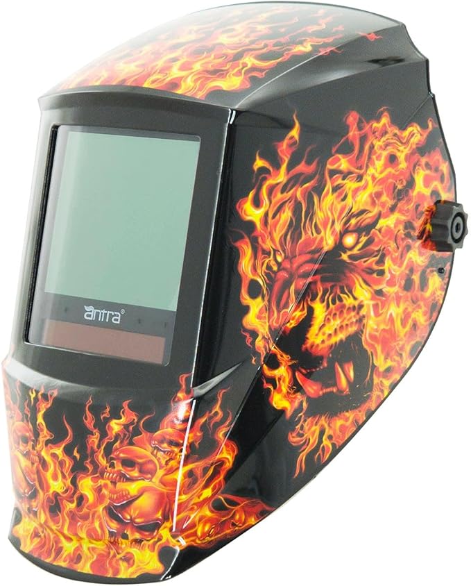 Antra True Color Auto Darkening Welding Helmet - Large Window 13.5 Sqi, Wide Variable Shade 4/5-13, Low TIG Amp Rating 2A - Precision Protection for Welding Excellence