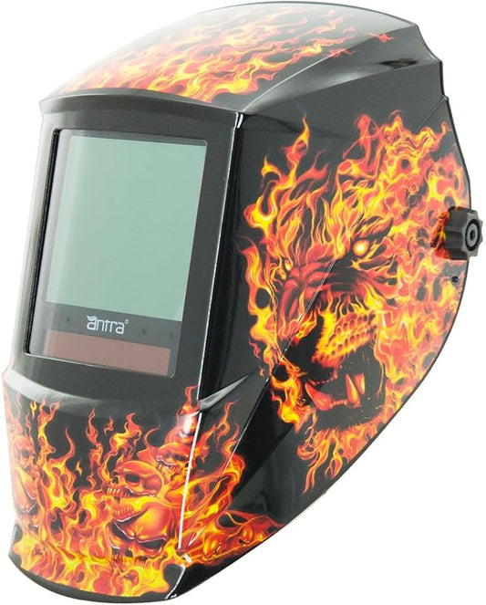 Antra True Color Auto Darkening Welding Helmet - Large Window 13.5 Sqi, Wide Variable Shade 4/5-13, Low TIG Amp Rating 2A - Precision Protection for Welding Excellence