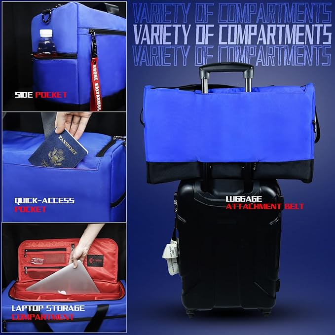Sneaker Bag for Travel/Sneakerhead gift/Outdoor Sports Bag/Gym Bag /, A Multi-functional Travel Duffel Bag with 3 Adjustable Dividers, & Shoulder Strap,Made of Nylon, by Krone Kalpasmos-classic