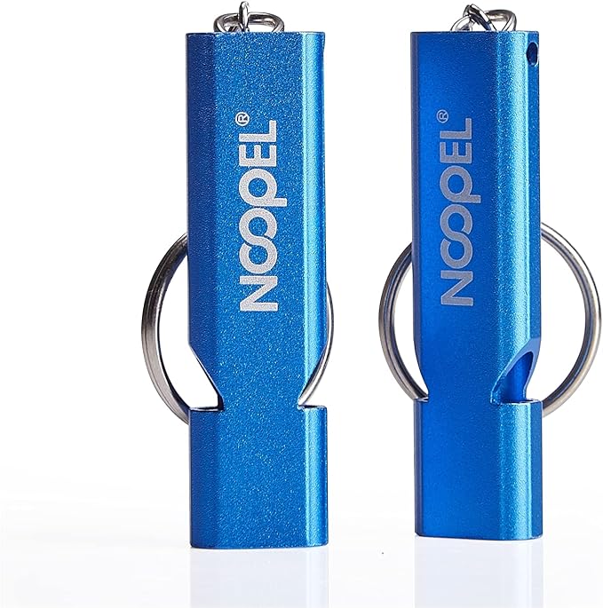 Noopel Emergency Whistles Lifeguard Safety Whistle with Lanyard and Keychain for Outdoor Camping Hiking Boating Backpacking Fishing Kayak Kids Rescue Signaling Loud Survival Whistle